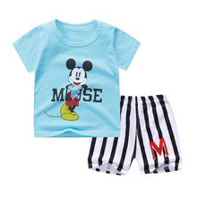 Load image into Gallery viewer, Baby Boy Summer Mickey Clothes Infant Newborn Boy Clothing Set Sports Tshirt+ Shorts Suits