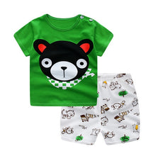 Load image into Gallery viewer, Newborn Clothing Set Casual Summer Baby Set Kids Short Sleeve Sports Set Tshirt Shorts Infant Baby Clothes 6-24Month