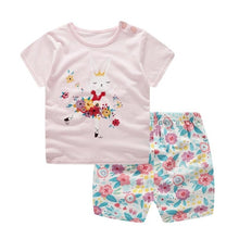 Load image into Gallery viewer, Brand Designer Baby Boy Clothes Sport Clothing Tracksuit Active  Striped Tshirt +shorts Toddler Clothing Sets