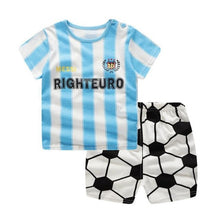 Load image into Gallery viewer, Brand Designer Baby Boy Clothes Sport Clothing Tracksuit Active  Striped Tshirt +shorts Toddler Clothing Sets
