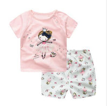 Load image into Gallery viewer, Brand Designer Baby Boy Clothes Sport Clothing Tracksuit Active  Striped Tshirt +shorts Toddler Clothing Sets