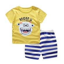 Load image into Gallery viewer, Brand Designer Baby Boy Clothes Sport Clothing Tracksuit Active  Striped Tshirt +shorts Toddler Clothing Sets