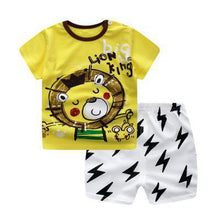 Load image into Gallery viewer, Brand Designer Baby Boy Clothes Sport Clothing Tracksuit Active  Striped Tshirt +shorts Toddler Clothing Sets
