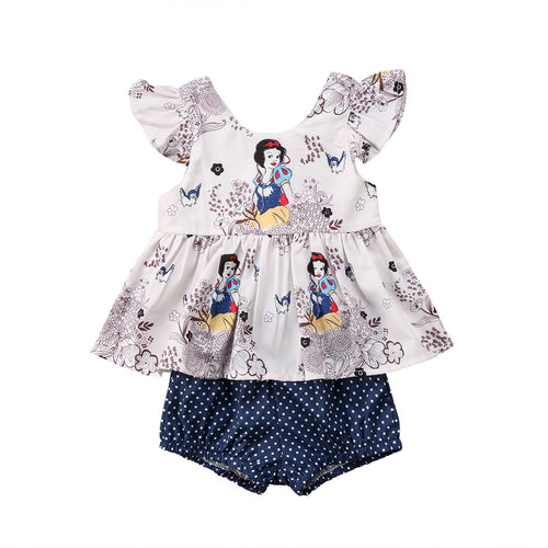 Newborn Baby Girl Clothes Set Summer Vest Tops Sleeveless T shirt Dot Shorts Girls Clothing Cotton Cute Princess 2pcs Outfits